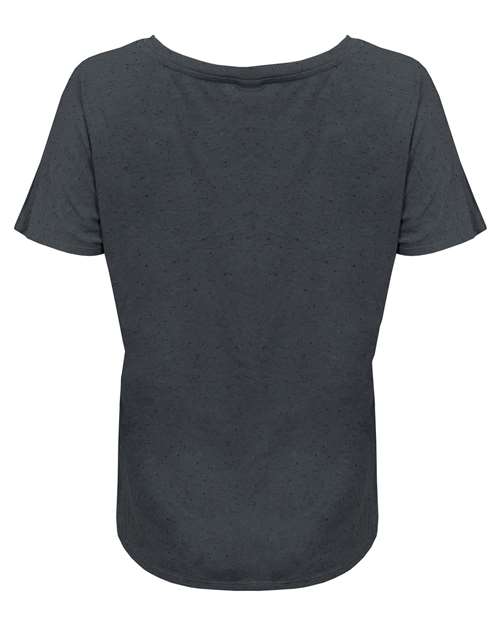 Threadfast Apparel 203FV Ladies' Triblend Fleck Short-Sleeve V-Neck T-Shirt #color_CHARCOAL FLECK