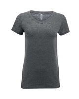 Threadfast Apparel 208B Ladies' Vintage Dye Short-Sleeve V-Neck T-Shirt #color_VINTAGE CHARCOAL