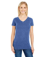 Threadfast Apparel 208B Ladies' Vintage Dye Short-Sleeve V-Neck T-Shirt #color_VINTAGE NAVY