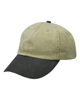 Adams AD969 Optimum Pigment Dyed-Cap #color_KHAKI/ BLACK