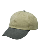 Adams AD969 Optimum Pigment Dyed-Cap #color_KHAKI/ CHARCOAL