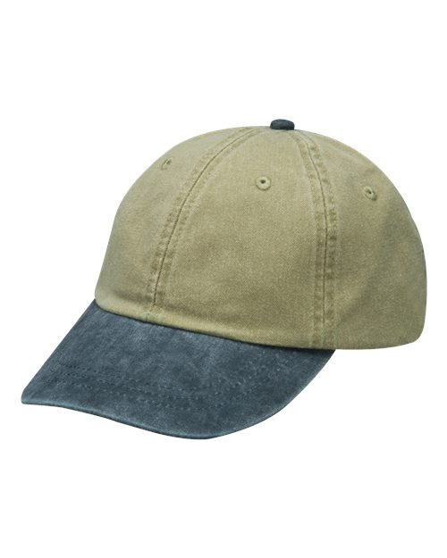 Adams AD969 Optimum Pigment Dyed-Cap #color_KHAKI/ NAVY