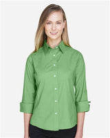 Devon & Jones DP625W Ladies' Perfect Fit 3/4-Sleeve Stretch Poplin Blouse #color_LIME