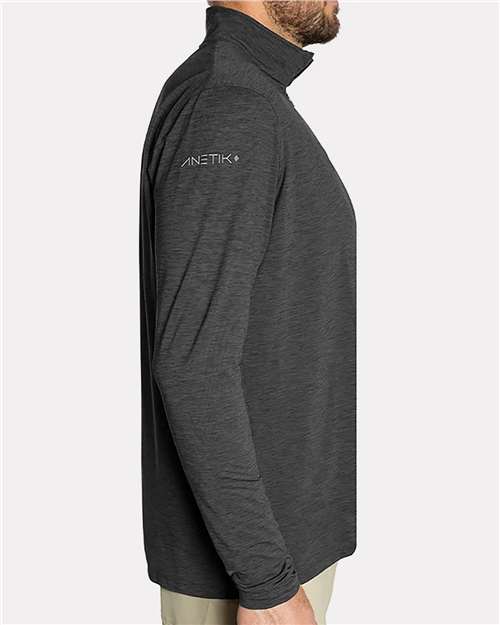 ANETIK MVQTRL9 Low Pro Quarter-Zip #color_Charcoal Heathered