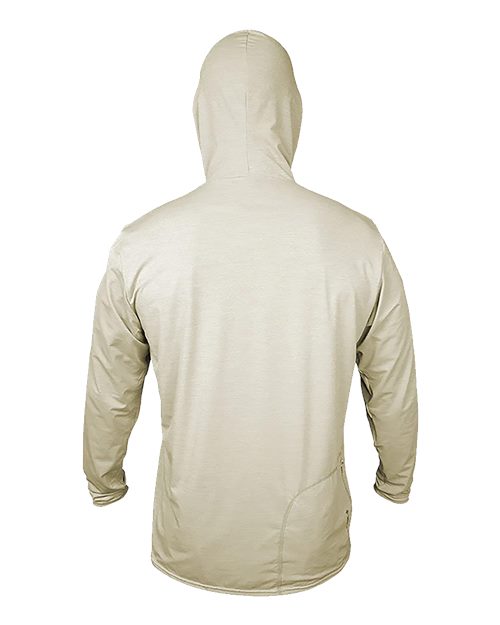 ANETIK MVLPRH8 Low Pro Tech Hooded Long Sleeve T-Shirt #color_Stone Heathered