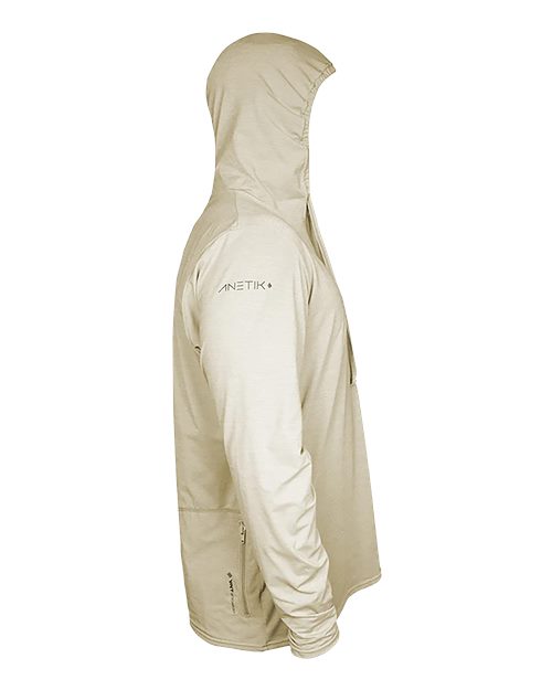 ANETIK MVLPRH8 Low Pro Tech Hooded Long Sleeve T-Shirt #color_Stone Heathered