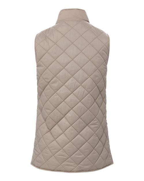 Weatherproof W207359 Women's Vintage Diamond Quilted Vest #color_Driftwood