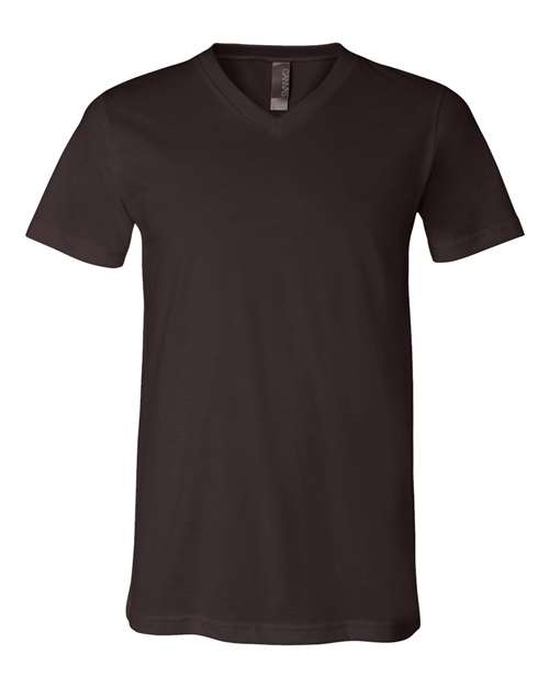 Bella + Canvas 3005 Unisex Jersey Short-Sleeve V-Neck T-Shirt #color_BROWN