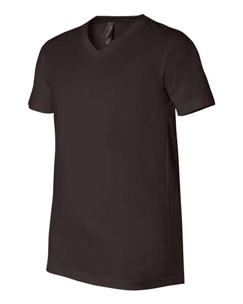 Bella + Canvas 3005 Unisex Jersey Short-Sleeve V-Neck T-Shirt #color_BROWN