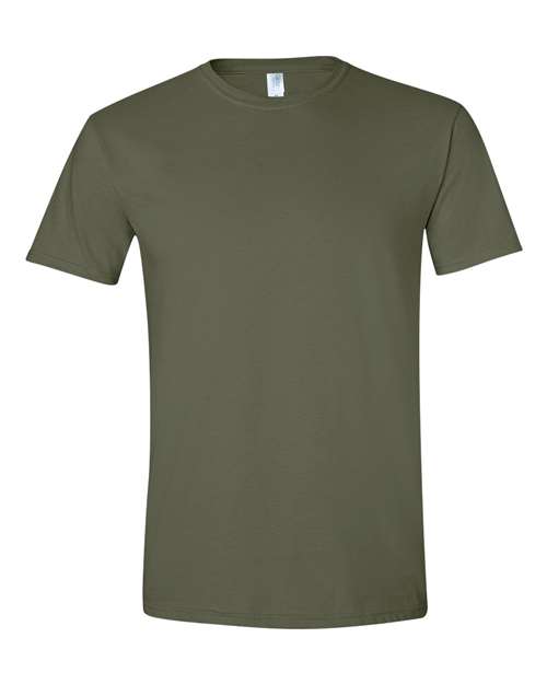 Gildan G640 Adult Softstyle 4.5 oz T-Shirt #color_MILITARY GREEN