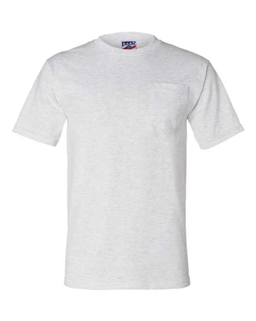 Bayside BA3015 Adult 6.1 oz., Cotton Pocket T-Shirt #color_ASH