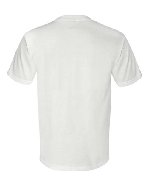 Bayside BA3015 Adult 6.1 oz., Cotton Pocket T-Shirt #color_WHITE