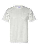 Bayside BA3015 Adult 6.1 oz., Cotton Pocket T-Shirt #color_WHITE