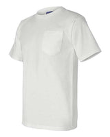 Bayside BA3015 Adult 6.1 oz., Cotton Pocket T-Shirt #color_WHITE