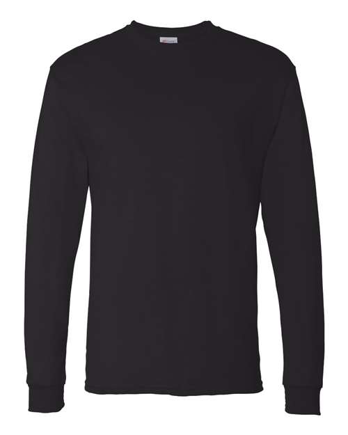 Hanes 5286 Men's ComfortSoft Cotton Long-Sleeve T-Shirt #color_BLACK