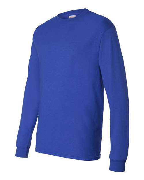 Hanes 5286 Men's ComfortSoft Cotton Long-Sleeve T-Shirt #color_DEEP ROYAL