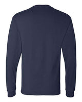 Hanes 5286 Men's ComfortSoft Cotton Long-Sleeve T-Shirt #color_NAVY