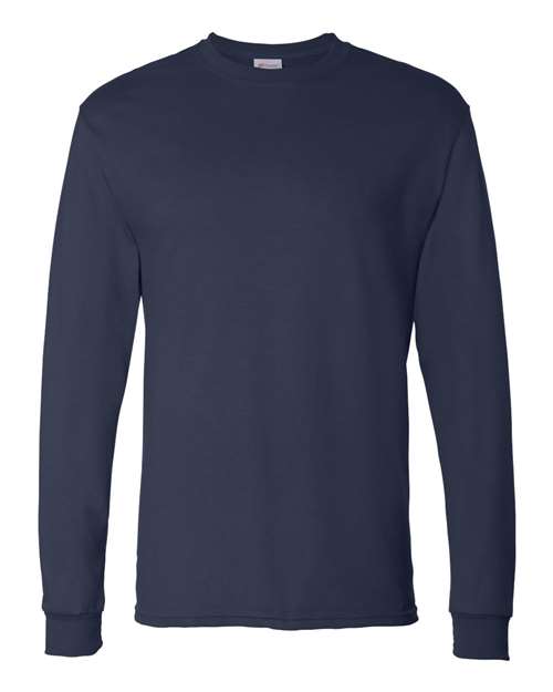 Hanes 5286 Men's ComfortSoft Cotton Long-Sleeve T-Shirt #color_NAVY