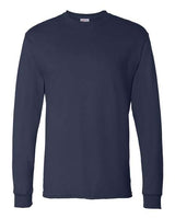 Hanes 5286 Men's ComfortSoft Cotton Long-Sleeve T-Shirt #color_NAVY