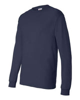Hanes 5286 Men's ComfortSoft Cotton Long-Sleeve T-Shirt #color_NAVY