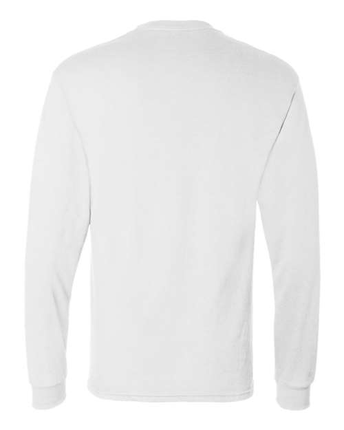 Hanes 5286 Men's ComfortSoft Cotton Long-Sleeve T-Shirt #color_WHITE
