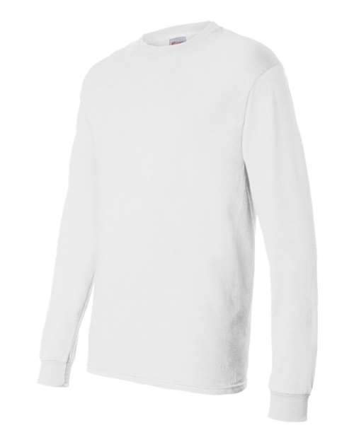 Hanes 5286 Men's ComfortSoft Cotton Long-Sleeve T-Shirt #color_WHITE