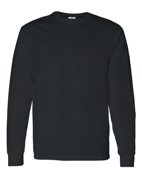 Gildan G540 Adult Heavy Cotton Long-Sleeve T-Shirt #color_BLACK