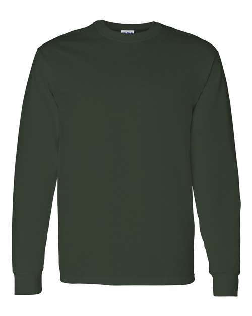 Gildan G540 Adult Heavy Cotton Long-Sleeve T-Shirt #color_FOREST GREEN