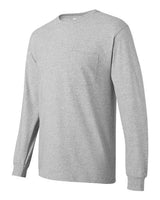 Hanes 5596 Men's Authentic-T Long-Sleeve Pocket T-Shirt #color_LIGHT STEEL