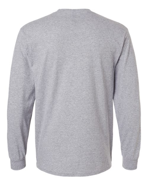 Gildan G241 Adult Ultra Cotton Long-Sleeve Pocket T-Shirt #color_SPORT GREY