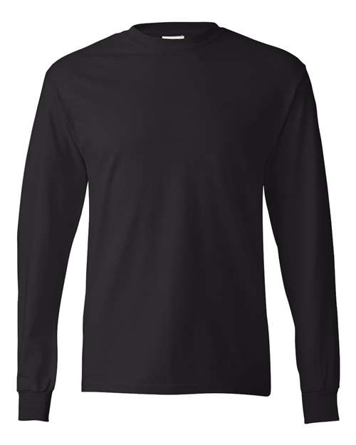 Hanes 5586 Adult Authentic-T Long-Sleeve T-Shirt #color_BLACK