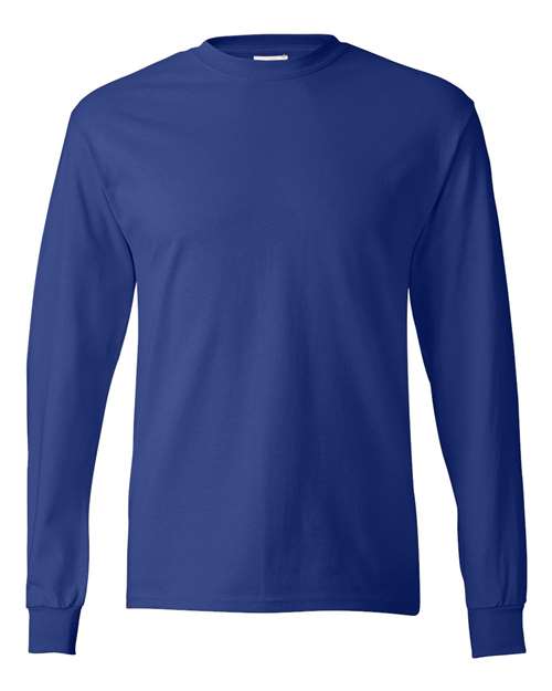 Hanes 5586 Adult Authentic-T Long-Sleeve T-Shirt #color_DEEP ROYAL