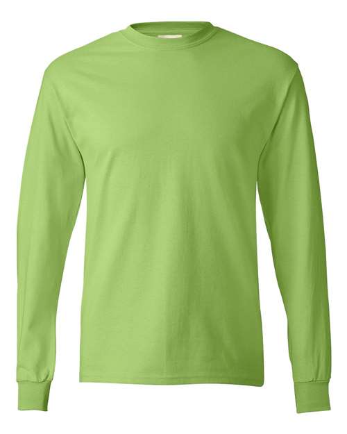 Hanes 5586 Adult Authentic-T Long-Sleeve T-Shirt #color_LIME