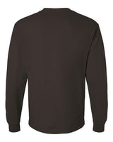 Gildan G240 Adult Ultra Cotton  Long-Sleeve T-Shirt #color_DARK CHOCOLATE