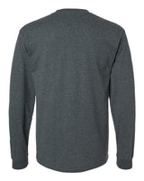 Gildan G240 Adult Ultra Cotton  Long-Sleeve T-Shirt #color_DARK HEATHER