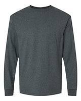 Gildan G240 Adult Ultra Cotton  Long-Sleeve T-Shirt #color_DARK HEATHER