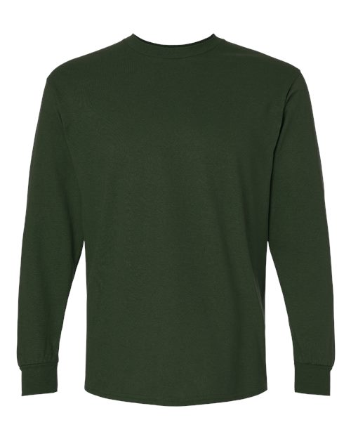 Gildan G240 Adult Ultra Cotton  Long-Sleeve T-Shirt #color_FOREST GREEN