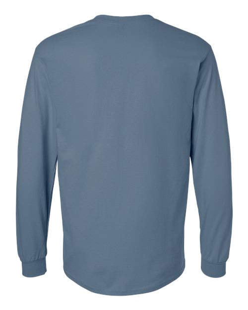 Gildan G240 Adult Ultra Cotton  Long-Sleeve T-Shirt #color_INDIGO BLUE