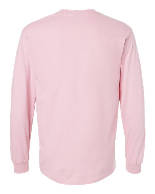 Gildan G240 Adult Ultra Cotton  Long-Sleeve T-Shirt #color_LIGHT PINK