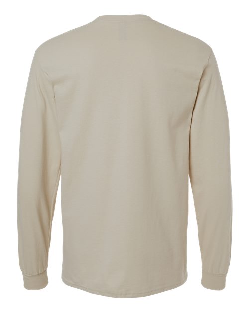 Gildan G240 Adult Ultra Cotton  Long-Sleeve T-Shirt #color_SAND