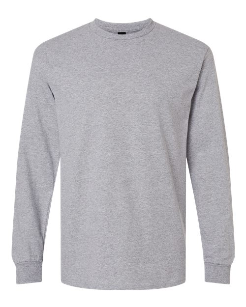 Gildan G240 Adult Ultra Cotton  Long-Sleeve T-Shirt #color_SPORT GREY