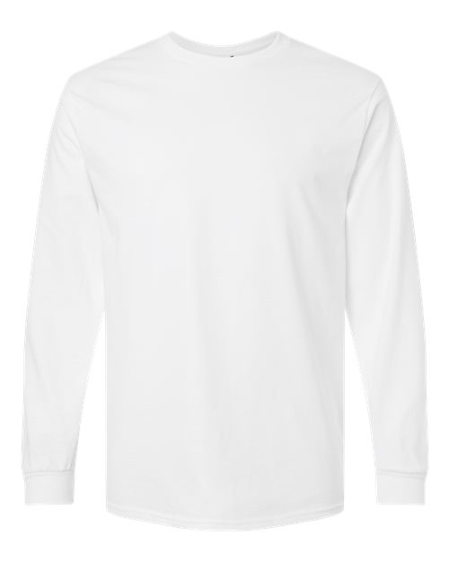 Gildan G240 Adult Ultra Cotton  Long-Sleeve T-Shirt #color_WHITE
