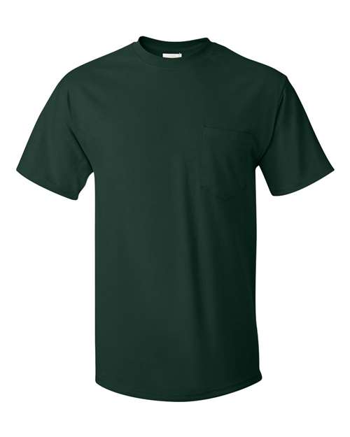 Hanes H5590 Men's Authentic-T Pocket T-Shirt #color_DEEP FOREST