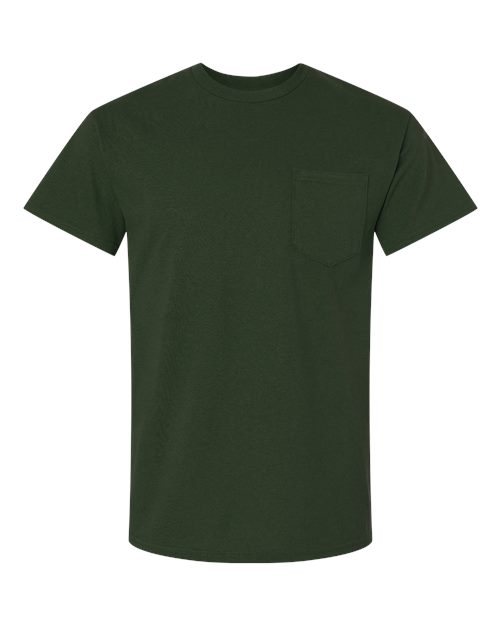 Gildan G230 Adult Ultra Cotton  Pocket T-Shirt #color_FOREST GREEN