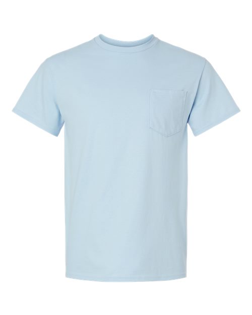 Gildan G230 Adult Ultra Cotton  Pocket T-Shirt #color_LIGHT BLUE
