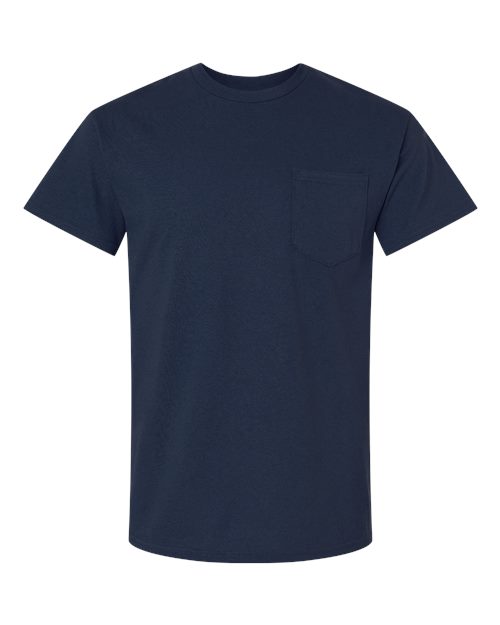 Gildan G230 Adult Ultra Cotton  Pocket T-Shirt #color_NAVY