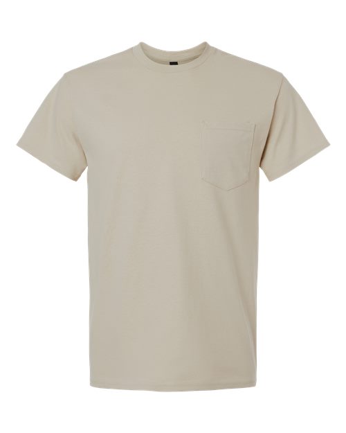 Gildan G230 Adult Ultra Cotton  Pocket T-Shirt #color_SAND
