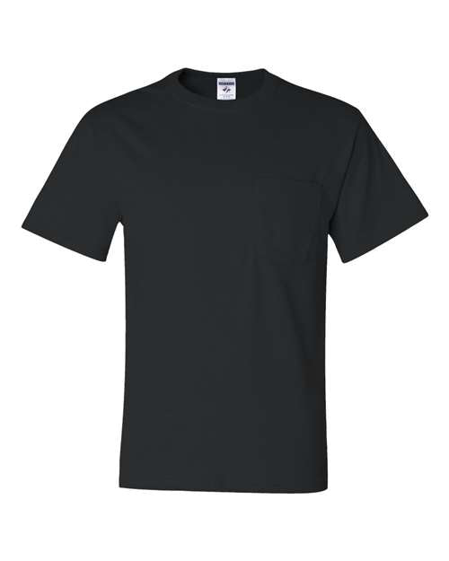 Jerzees 29P Adult DRI-POWER ACTIVE Pocket T-Shirt #color_BLACK