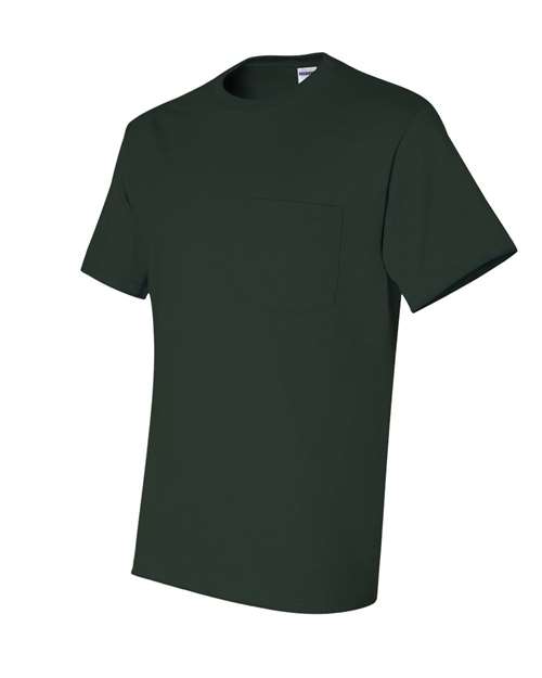 Jerzees 29P Adult DRI-POWER ACTIVE Pocket T-Shirt #color_FOREST GREEN