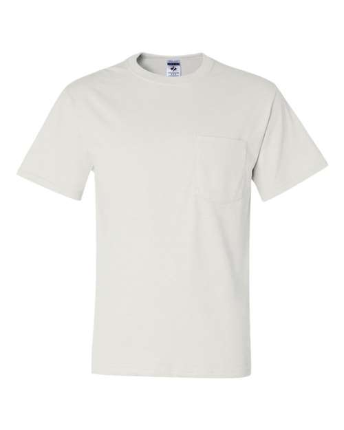 Jerzees 29P Adult DRI-POWER ACTIVE Pocket T-Shirt #color_WHITE